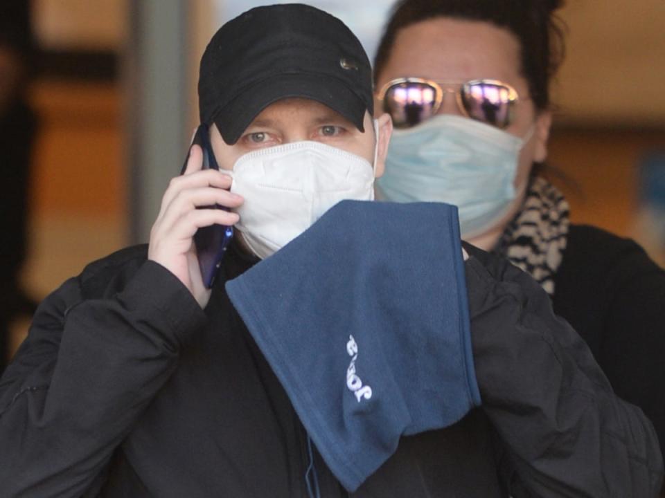 Former asbestos removal worker and labourer Iain Owens, 45, at the High Court in Glasgow (James Chapelard)