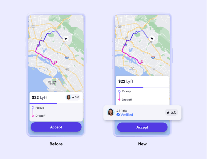 Lyft rider verification feature