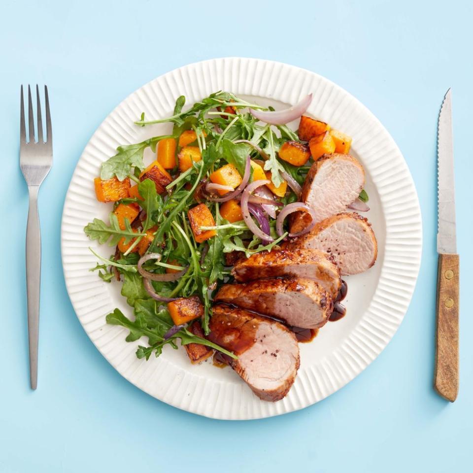 Balsamic-Glazed Pork with Butternut Squash