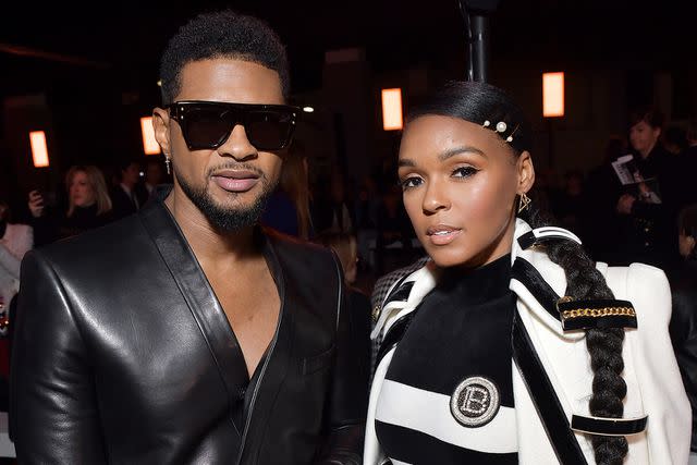 <p>Swan Gallet/WWD/Penske Media via Getty</p> Usher and Janelle Monáe in 2020.