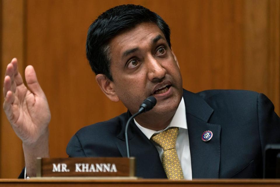 Rep. Ro Khanna, D-Calif., speaks at a hearing Oct. 28, 2021, on Capitol Hill in Washington.