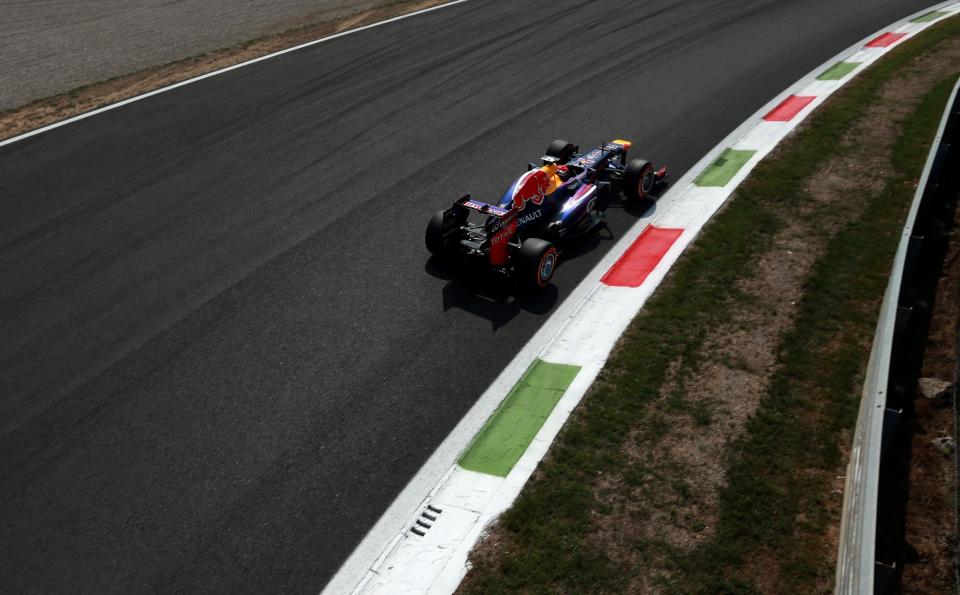 Red Bull's Sebastian Vettel during qualifying day for the 2013 Italian Grand Prix at the Autodromo di Monza in Monza, Italy.