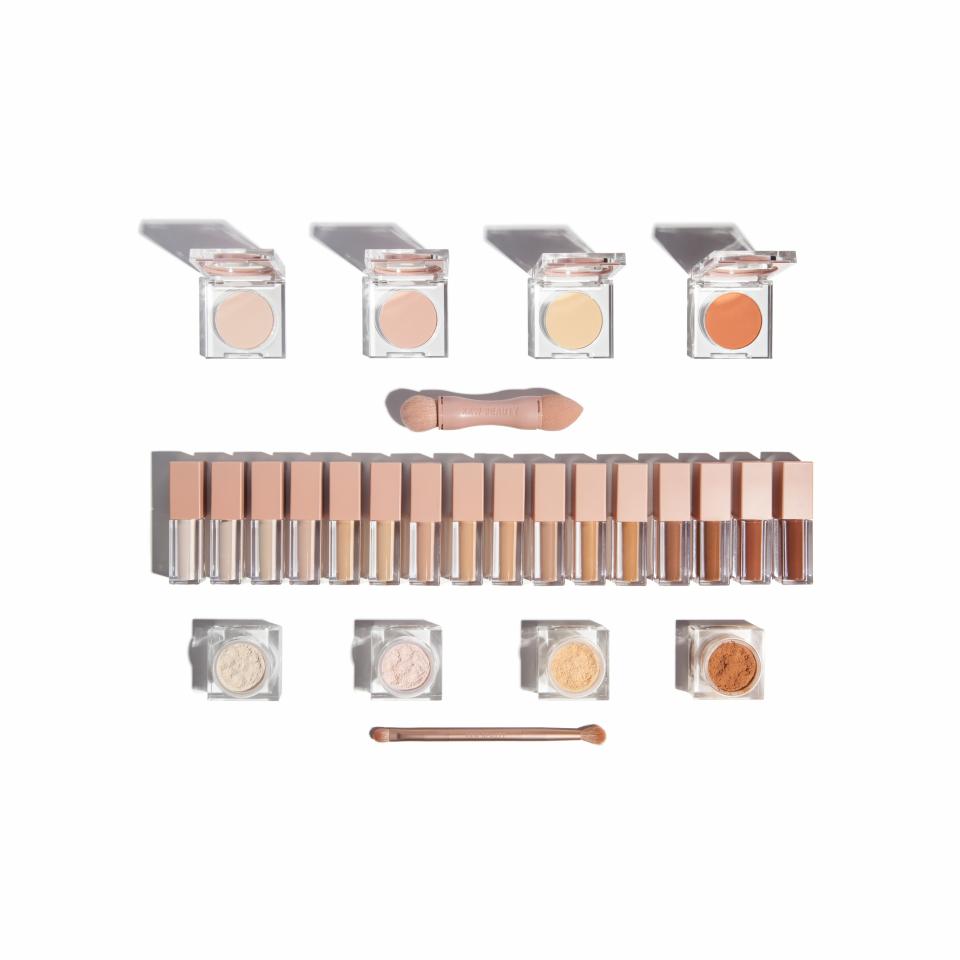 Kim Kardashian West is launching KKW Beauty Concealer Kits on March 23. We talked to her about the three-piece kits and the campaign featuring Kris and M.J.