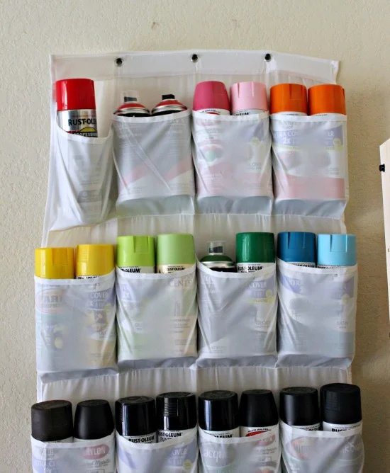 upcycle shoe rack for spray paint