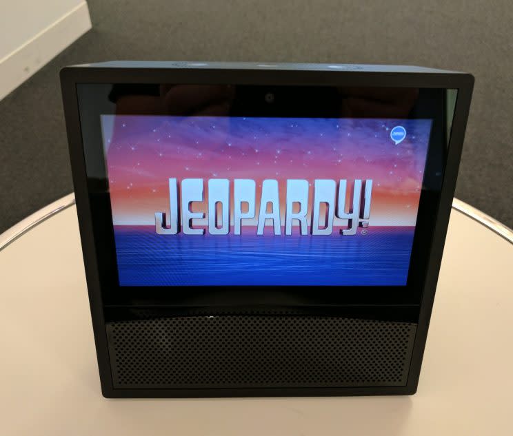 Playing Jeopardy on the Echo Show.