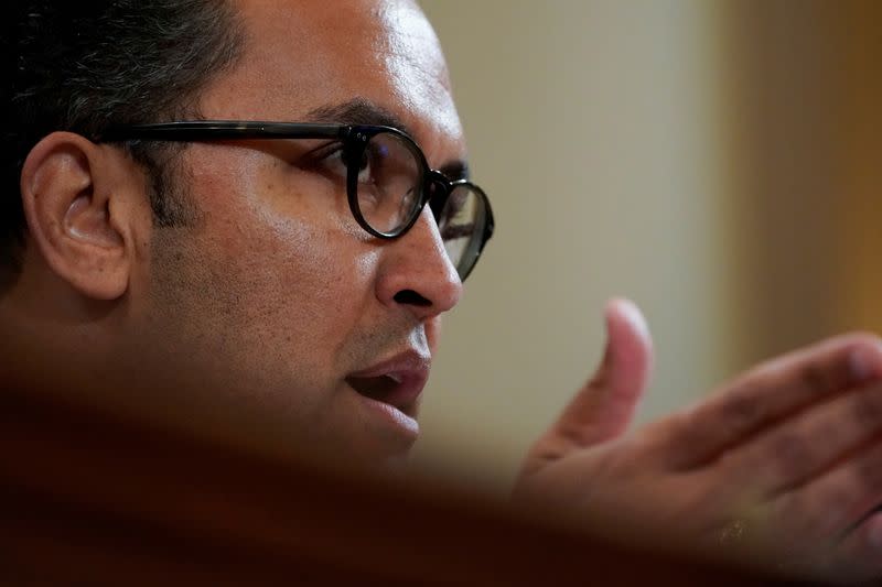 FILE PHOTO: U.S. Rep. Hurd questions Ambassador Taylor and Deputy Assistant Secretary of State Kent as they testify before a House Intelligence Committee hearing as part of the Trump impeachment inquiry on Capitol Hill in Washington