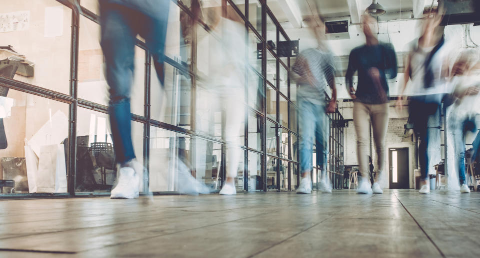 People walking in an office