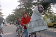 <p> <strong>Quote</strong>: “E.T. phone home.” </p> <p> The voice of E.T. was provided by an elderly woman named Pat Welsh. But to really give E.T. the alien-like persona, they combined Welsh's voice with recorded animal noises and 16 other voices, including director Stephen Spielberg's. </p>