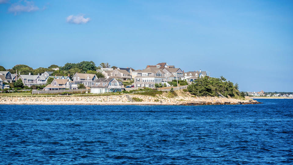 Epic shot of The Vineyard Island from our boat in Martha's Vineyard.