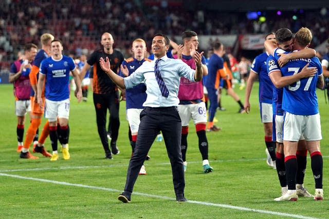 Rangers celebrate