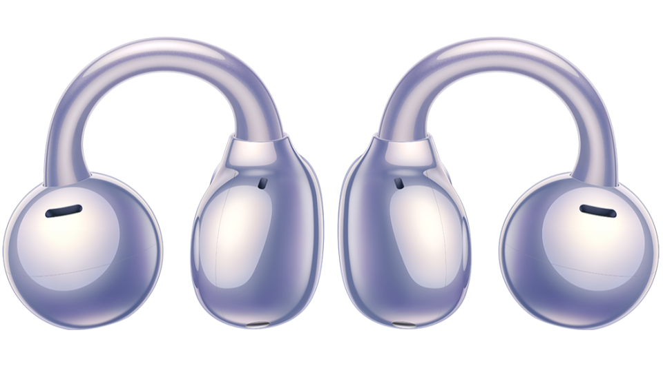 Huawei FreeClip earbuds in purple