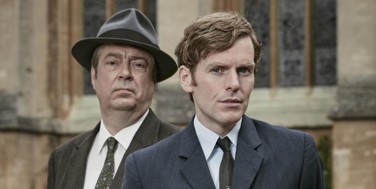 roger allam as di fred thursday and shaun evans as endeavour in itv's endeavour series 3