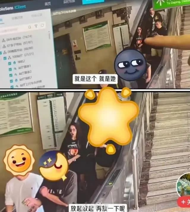蔡依林搭乘輕軌的監視器畫面遭流出，重慶地鐵認了。（圖／翻攝自元三晉微博）
