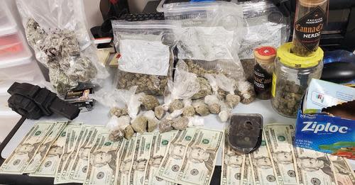 Items authorities say they seized from the drug bust.