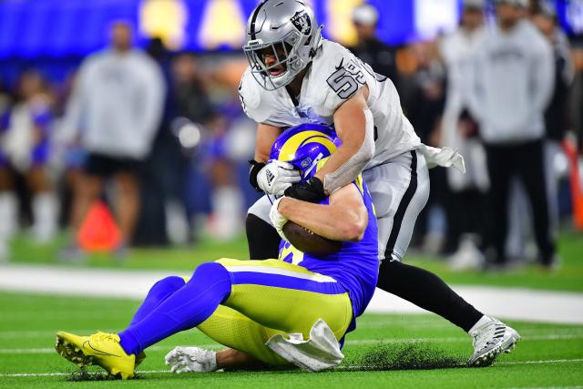 Los Angeles Rams wide receiver Ben Skowronek (18) is introduced