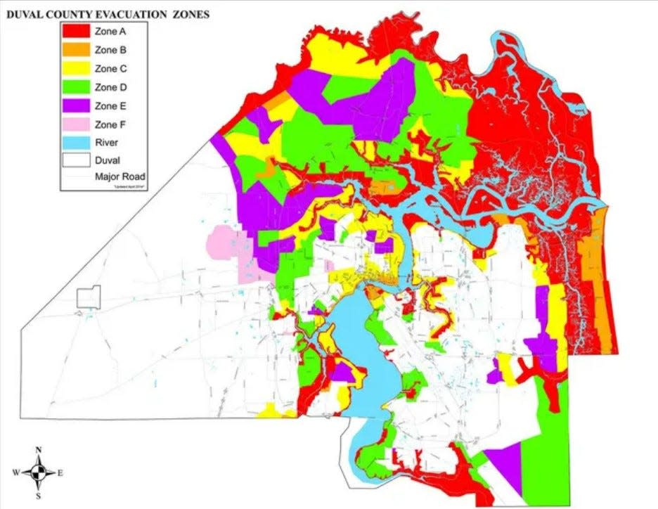 Duval County Evacuation Zones