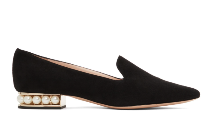 Black Suede Casati Pearl Loafers. Image via SSENSE.