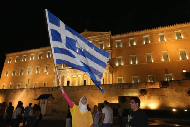 The People Of Greece Vote In A Referendum Over Debt Bailout Terms