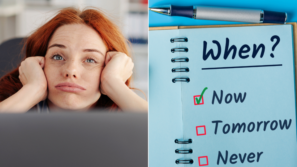 Complication image of fed up woman and to-do list