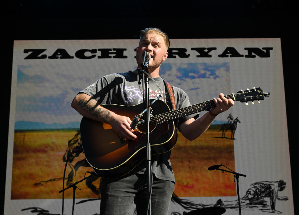 Zach Bryan performs onstage during Palomino Festival held at Brookside at the Rose Bowl on July 9, 2022 in Pasadena, California. - Credit: Michael Buckner for Variety