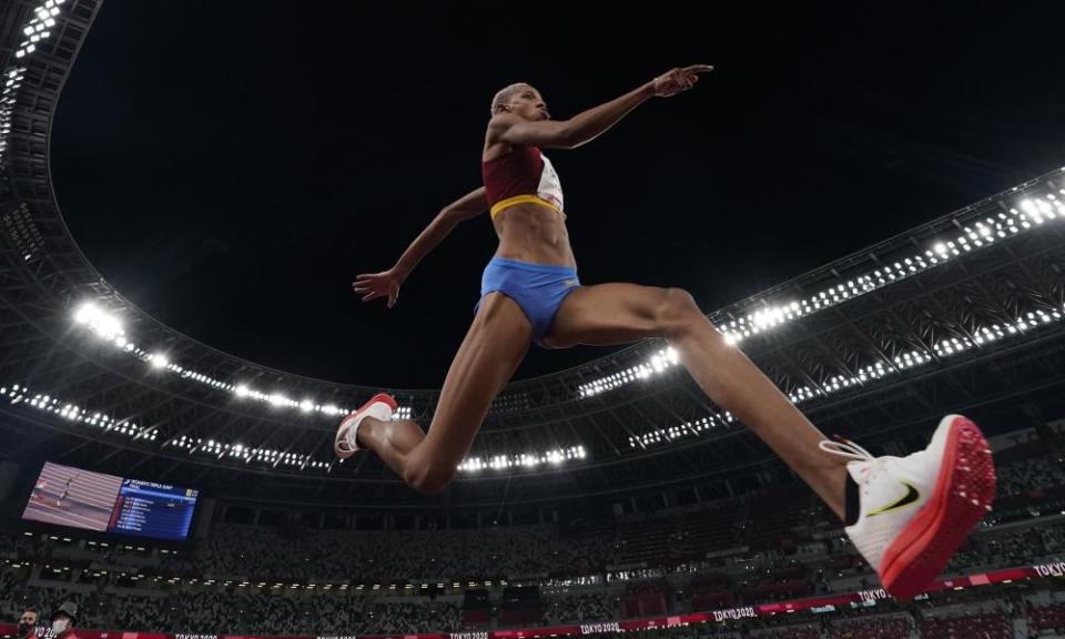 Yulimar Rojas, of Venezuela in the triple jump.