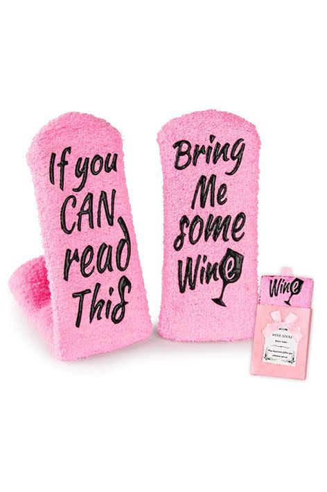 25) If You Can Read This Bring Me Some Wine Socks