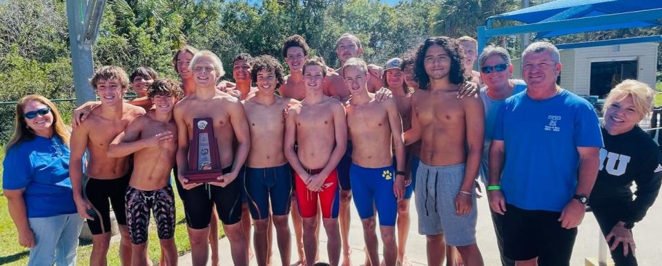 Titusville boys swimming won the district championship on Oct. 17, 2023