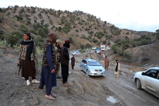 Search and rescue operations continue in Paktika, Afghanistan, on June 22, 2022. Many buildings were damaged in the Gyan district of Paktika province, which was most affected by the earthquake. (Photo: Sayed Khodaiberdi Sadat/Anadolu Agency via Getty Images)