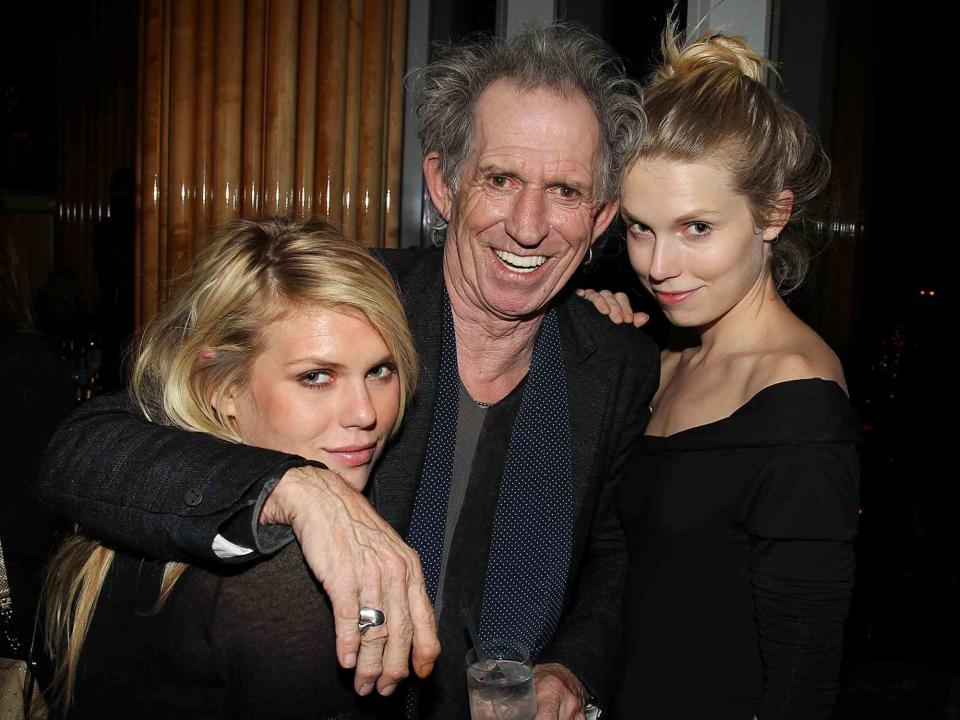 <p>Dave Allocca/Starpix/Shutterstock</p> Keith Richards with his daughters Theodora and Alexandra Richards in November 2012.