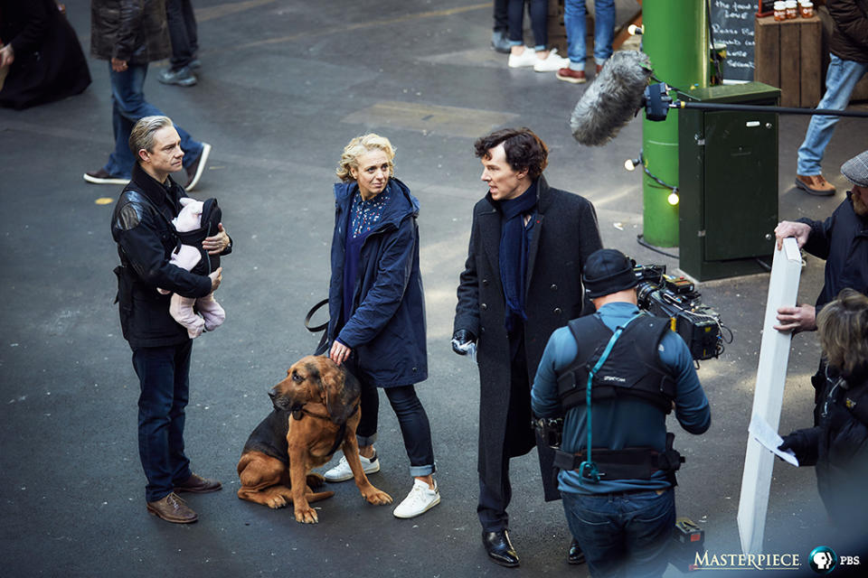 Martin Freeman, Amanda Abbington, Benedict Cumberbatch