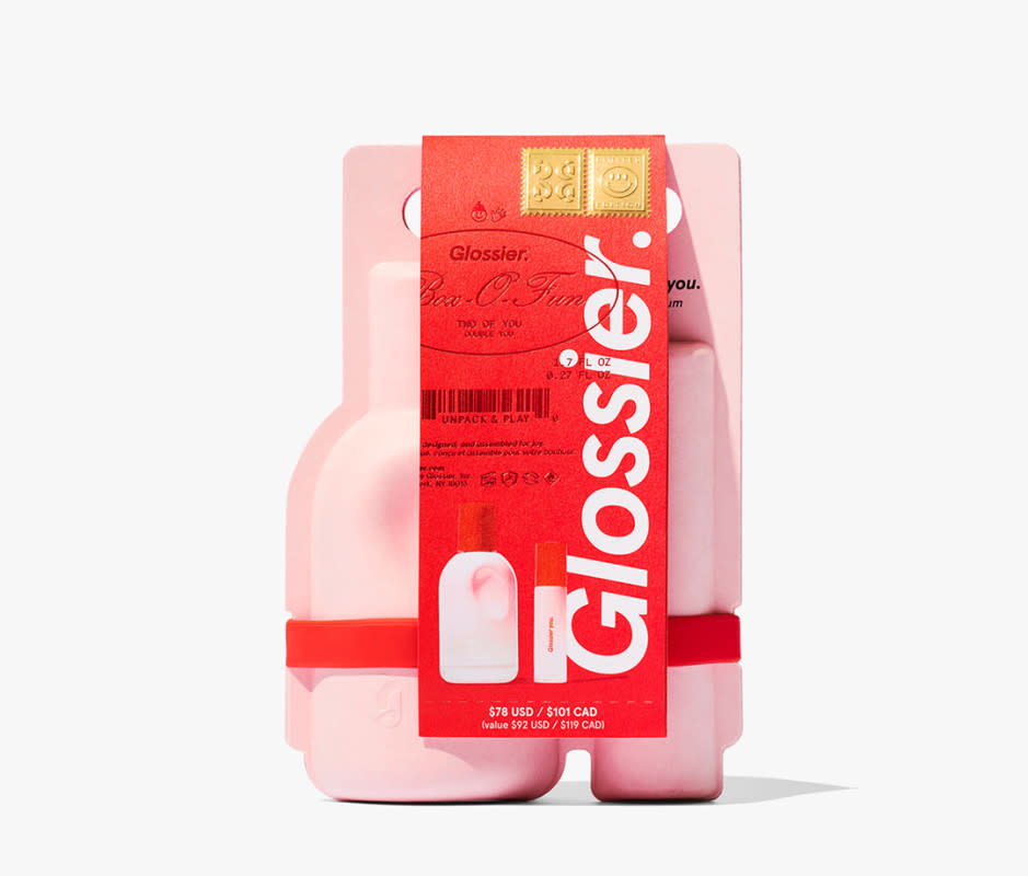 <p>I’ve convinced several friends to wear this scent from Glossier, which is warm and slightly sweet with top notes of pink pepper and iris. According to the brand, it’s formulated to be a personal skin-scent enhancer, which is where the name Glossier You comes from. With <a href="https://clicks.trx-hub.com/xid/arena_0b263_mensjournal?q=https%3A%2F%2Fhowl.me%2FckTQP6PqOsc&event_type=click&p=https%3A%2F%2Fwww.mensjournal.com%2Fgear%2Fgifts-for-her%3Fpartner%3Dyahoo&author=Brittany%20Smith&item_id=ci02ccb0ac0000268f&page_type=Article%20Page&partner=yahoo&section=Gear&site_id=cs02b334a3f0002583" rel="nofollow noopener" target="_blank" data-ylk="slk:You Perfume Duo;elm:context_link;itc:0;sec:content-canvas" class="link ">You Perfume Duo</a>, a limited-edition holiday gift set, she can have one for her vanity and a travel size for on-the-go. </p>