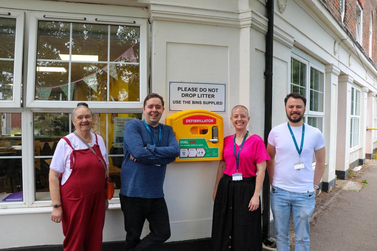 A public access defibrillator has been installed at Mansbridge's Round About café <i>(Image: Supplied)</i>