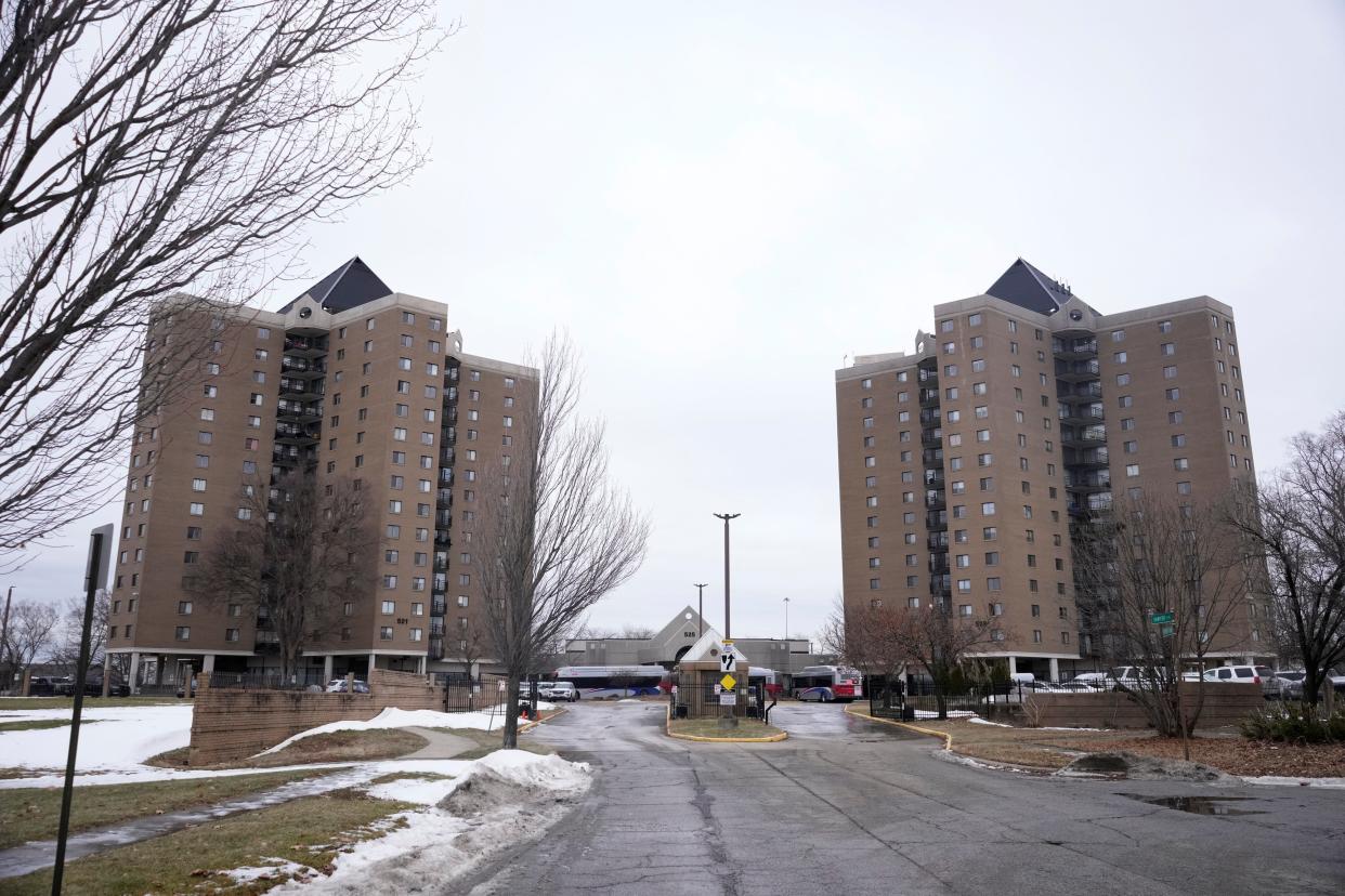 The Latitude Five25 apartment towers complex, located at 525 Sawyer Blvd. on Columbus' Near East Side, as seen in a Dec. 29 photo.