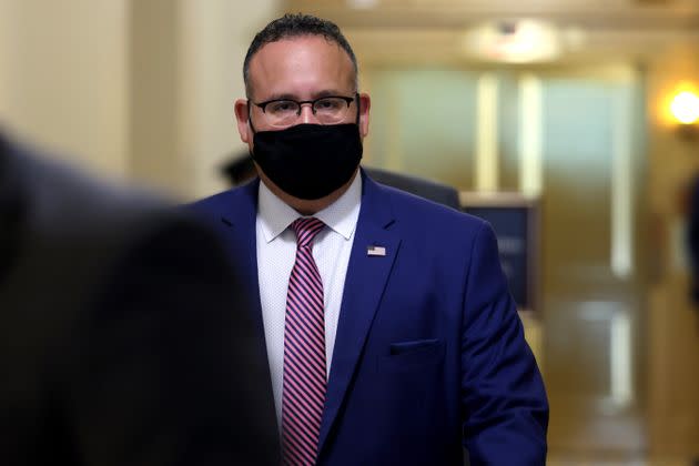 Secretary of Education Miguel Cardona departs from a meeting in the U.S. Capitol Building on Aug. 3 in Washington, D.C.  (Photo: Anna Moneymaker via Getty Images)