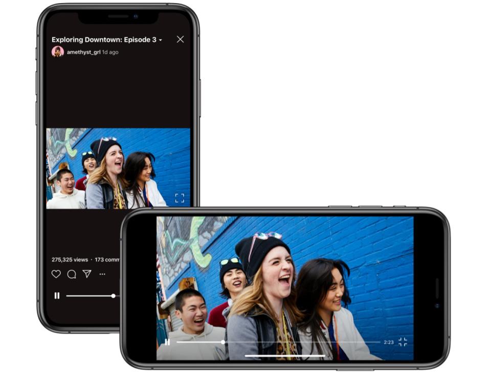 Instagram's video platform, IGTV, will now feature videos in landscape viewalong with its traditional portrait format