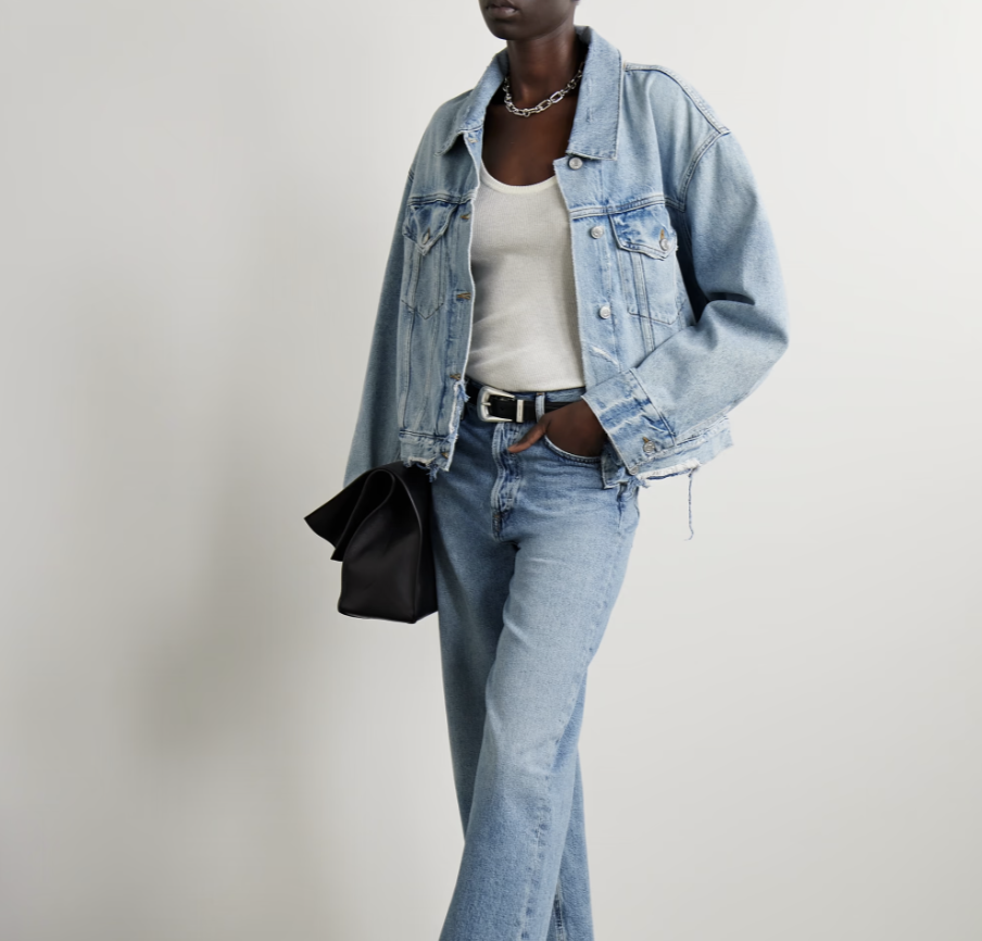 Agolde Martika frayed organic denim jacket. (PHOTO: Net-A-Porter)