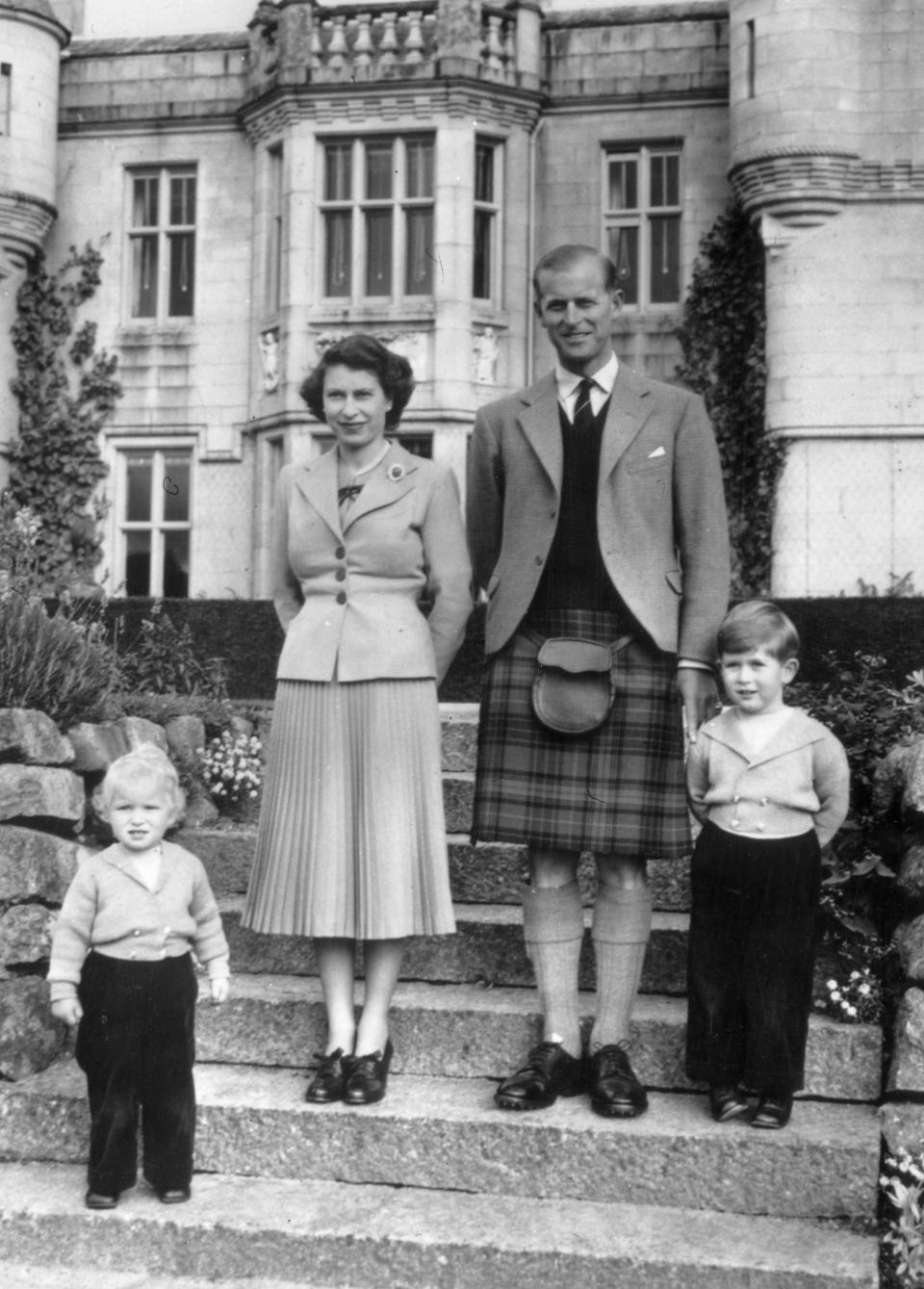 At Balmoral with Prince Charles and Princesss Anne. [Photo: Getty]