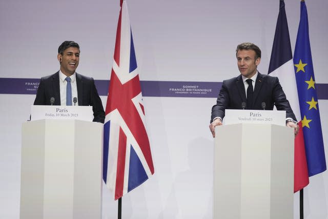 Rishi Sunak and Emmanuel Macron