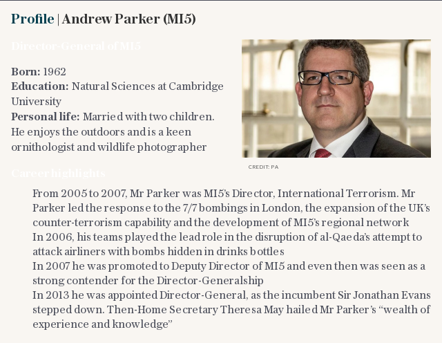 Profile | Andrew Parker (MI5)