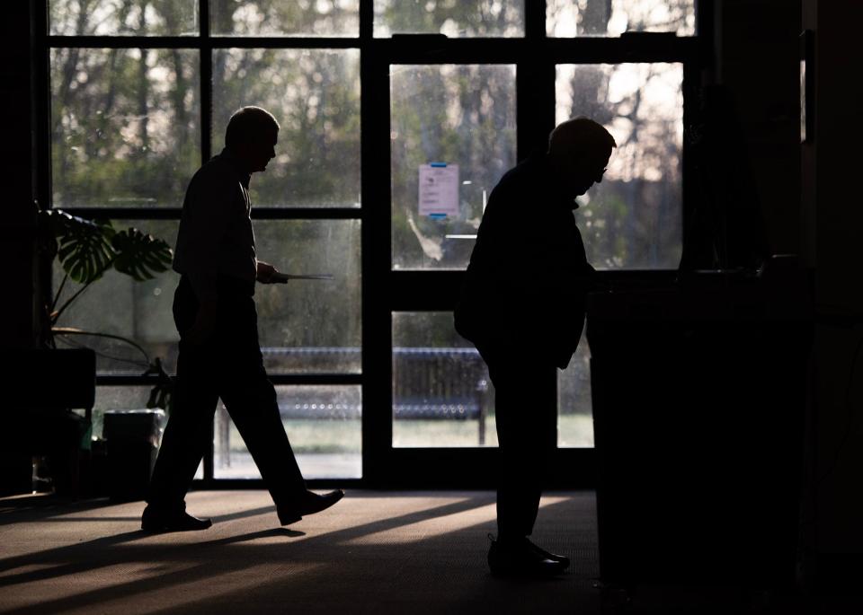 A voter casts a ballot at the Willie Morris Library, Precinct 34, in Jackson on March 12, 2024. Approximately 21 people with nonviolent felony convictions had bills passed in this year's legislative session to have their voting rights restored.