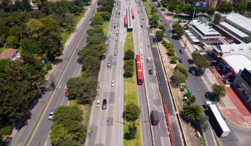 Carril de Autopista Norte. Foto: IDU