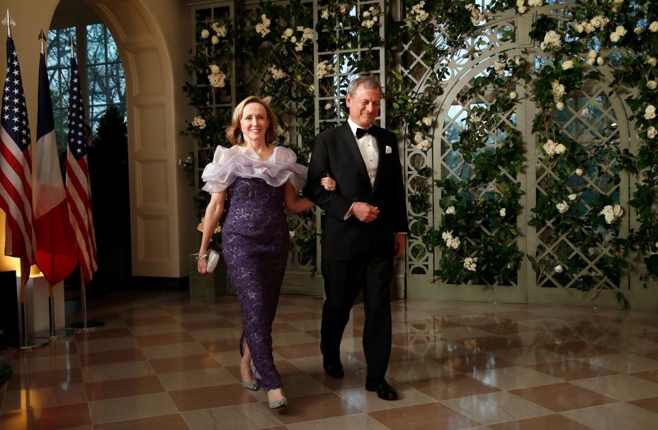 John and Jane Roberts arriving for a state dinner