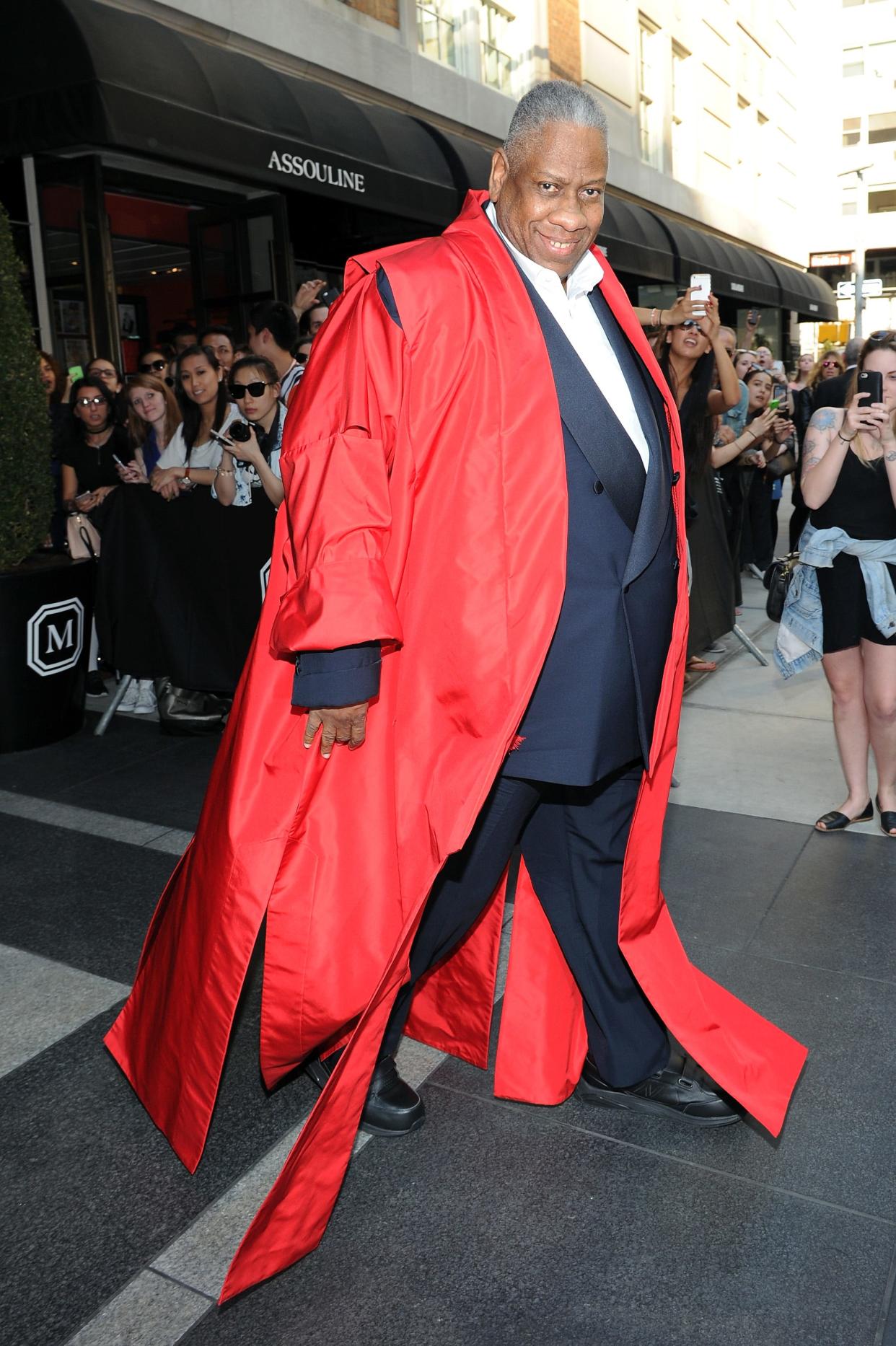 Andre Leon Talley departs The Mark Hotel for the Met Gala at the Metropolitan Museum of Art on May 4, 2015 in New York City. Talley was a longtime resident of Westchester.