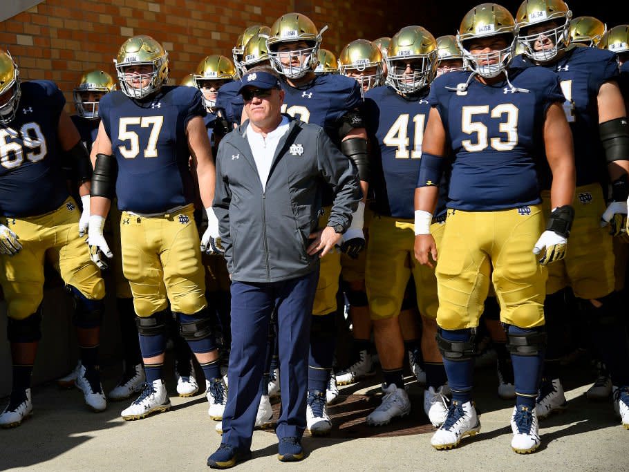 Notre Dame Fighting Irish head coach Brian Kelly