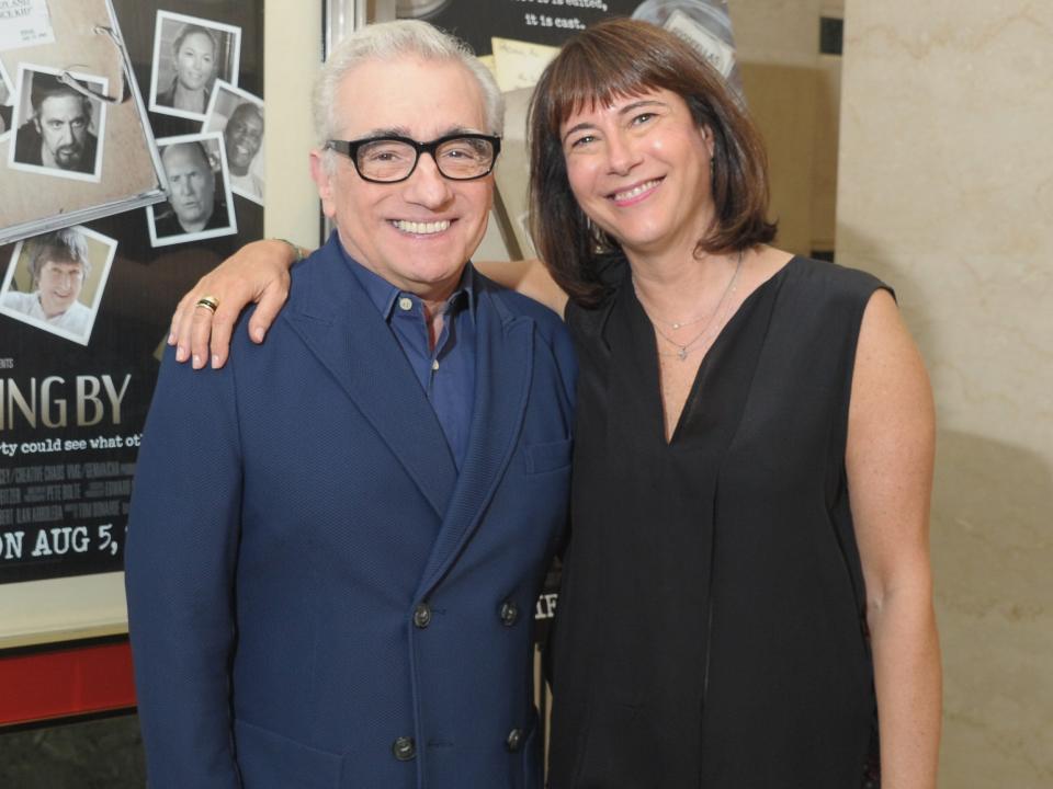 Martin Scorsese standing next to Ellen Lewis