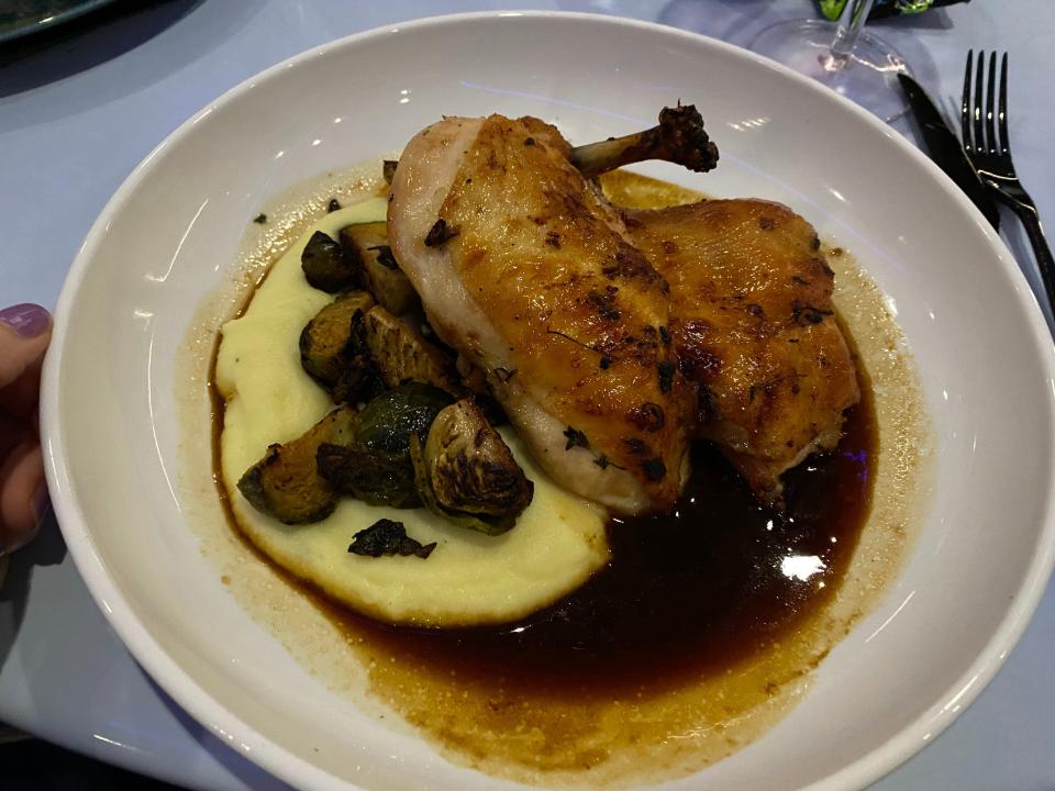 adult chicken entree from space 220 restaurant in epcot disney world