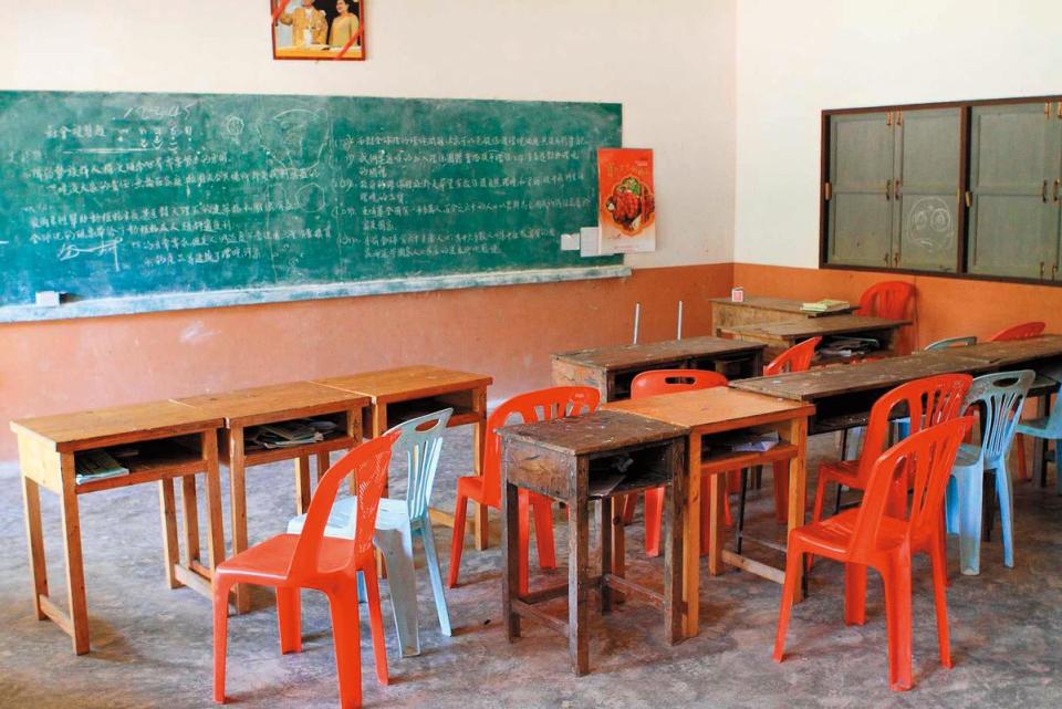 葛廣明捐助「莫回學校」10萬元經費，被控貪汙。圖為泰北某小學。（翻攝自「飛躍泰北」網站）