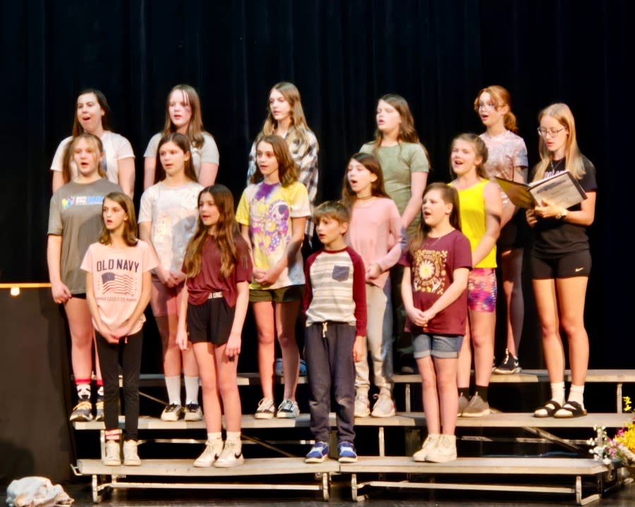 Part of the Youth Chorus at rehearsal.