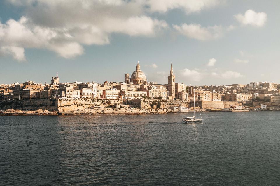 <h1 class="title">Valletta skyline from Sliema with Basilica of Our Lady of Mount Carmel - Valletta, Malta</h1><cite class="credit">Photo: Getty Images</cite>