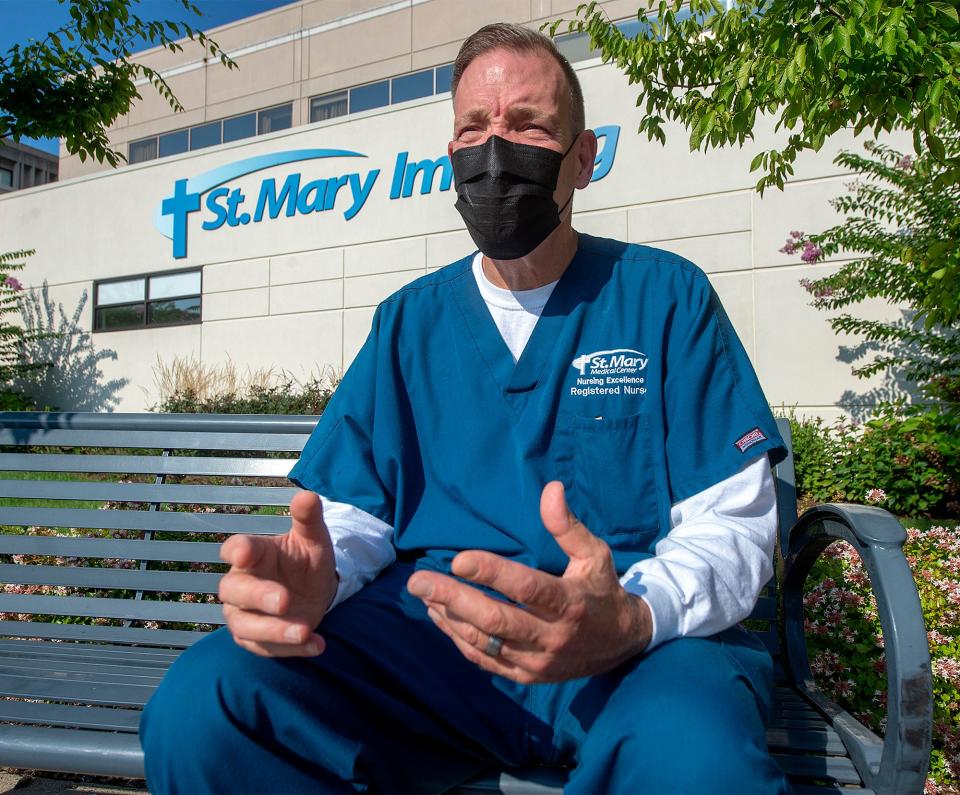 Bristol Township resident, Bill Engle, a nurse at St. Mary Medical Center in Middletown Township, and co-president of PASNAP Union, talks about the nursing shortage on Tuesday, Aug. 24, 2021.